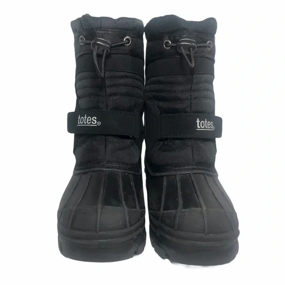 TOTES Connor Kids Waterproof Snow Boots with Removable Liner Black - Picture 4 of 10